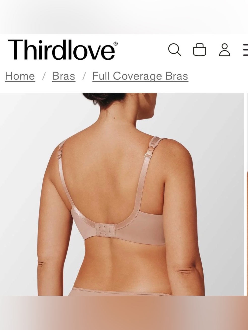 ThirdLove taupe 24/7 perfect Coverage Underwire Bra - Picture 3 of 16